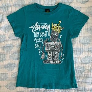 Stussy green short sleeve T-shirt